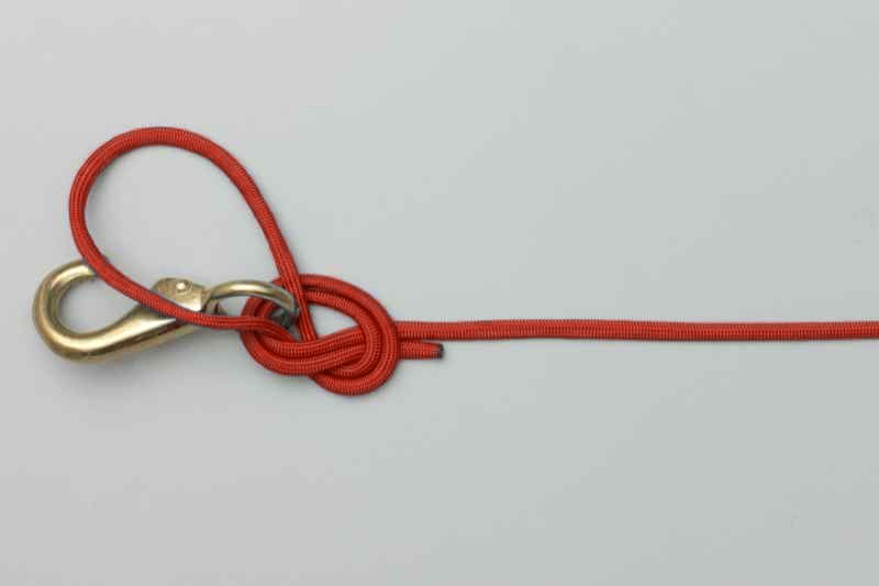 Loop brought toward the hook